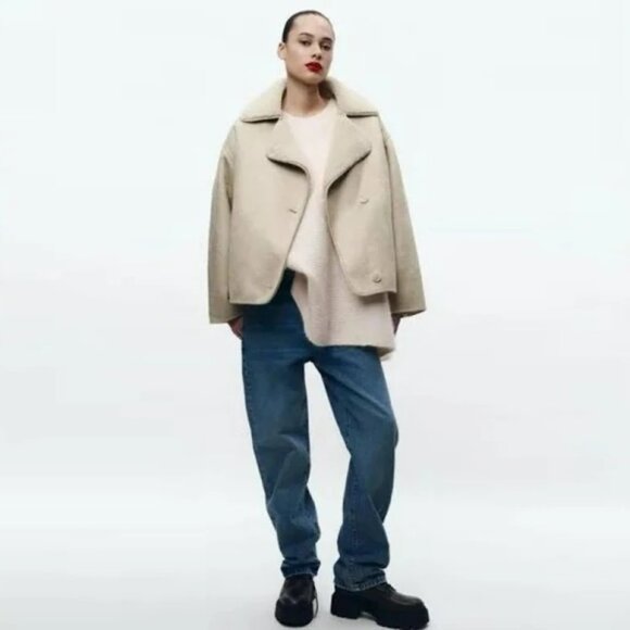 Zara ZW Collection Double-Face Jacket NWOT - Picture 5 of 16